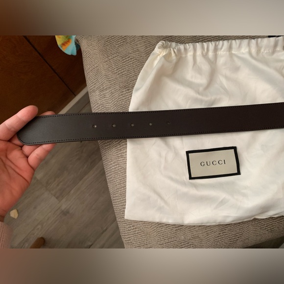 Authentic GUCCI GG Plus Monogram Interlocking G Belt in Dark Brown Size 75 - Picture 10 of 12